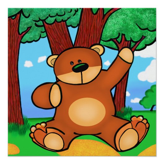 Beer in grassland perfect poster (Voorkant)