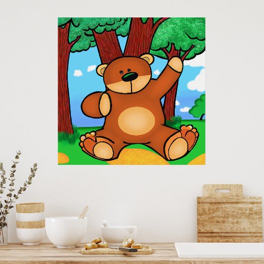 Beer in grassland poster (Keuken)