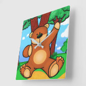 Beer in grassland vierkante klok (Hoek)