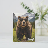 Beer in het Banff National Park Briefkaart (Staand voorkant)