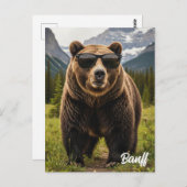 Beer in het Banff National Park Briefkaart (Voorkant / Achterkant)