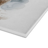 Beer in het besneeuwde bos snijplank (Hoek)