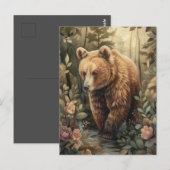 Beer in het bos Briefkaart (Voorkant / Achterkant)