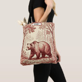 Beer in het bos Toile Tote Bag (Dichtbij)