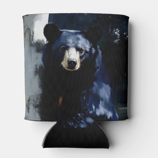 Beer in het Bossen Portret Blikjeskoeler (Achterkant)