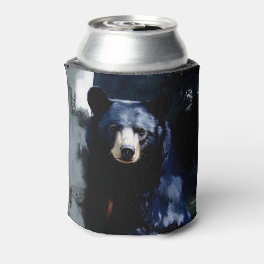 Beer in het Bossen Portret Blikjeskoeler (Blikje Achterkant)