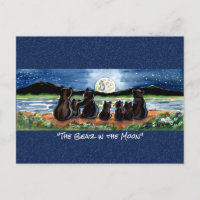 Beer in het Briefkaart van de Waterverf van de Moo