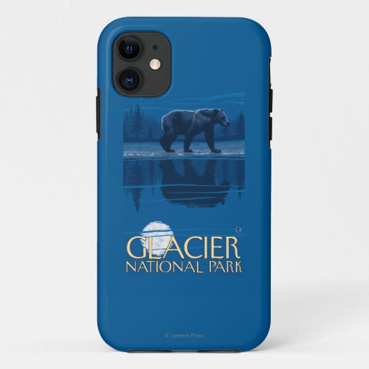 Beer in het maanlicht - Glacier National Park, MT Case-Mate iPhone Case (Achterkant)