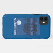 Beer in het maanlicht - Mount Rainier, Washington Case-Mate iPhone Case (Achterkant (horizontaal))