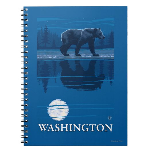 Beer in het maanlicht - Washington Notitieboek (Voorkant)