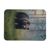 Beer in het magische bos magneet (Horizontaal)