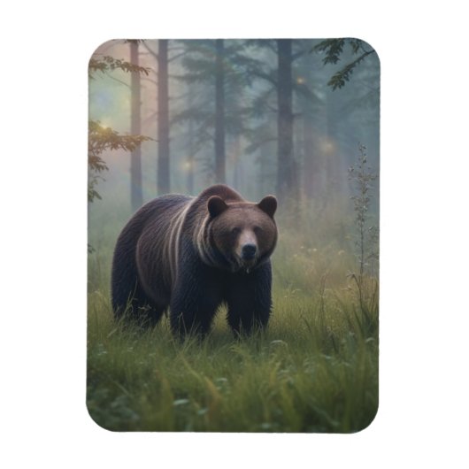 Beer in het magische bos magneet (Verticaal)