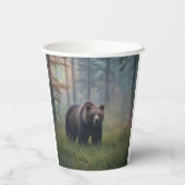 Beer in het magische bos papieren bekers (Achterkant)