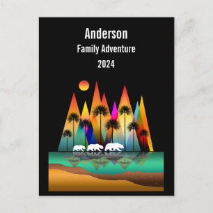 Beer in het moderne bos briefkaart