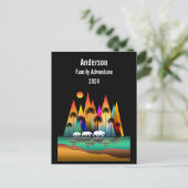 Beer in het moderne bos briefkaart (Staand voorkant)