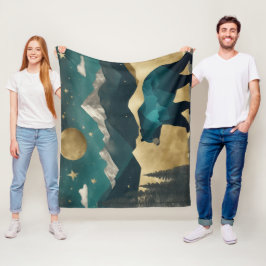 Beer in het Moonlight Design Fleece Deken