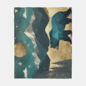 Beer in het Moonlight Design Fleece Deken (Voorkant)