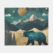 Beer in het Moonlight Design Fleece Deken (Voorkant (Horizontaal))