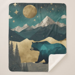 Beer in het Moonlight Design Sherpa Deken