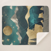 Beer in het Moonlight Design Sherpa Deken (Voorkant (horizontaal))