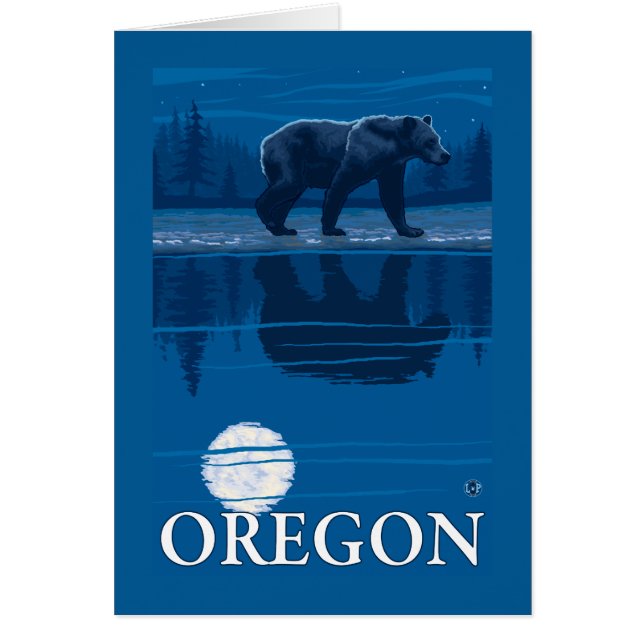 Beer in het Moonlight-Poster voor reisreizen (Voorkant)