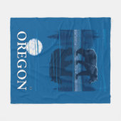 Beer in het Moonlight-Poster voor reisreizen Fleece Deken (Voorkant (Horizontaal))