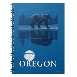 Beer in het Moonlight-Poster voor reisreizen Notitieboek