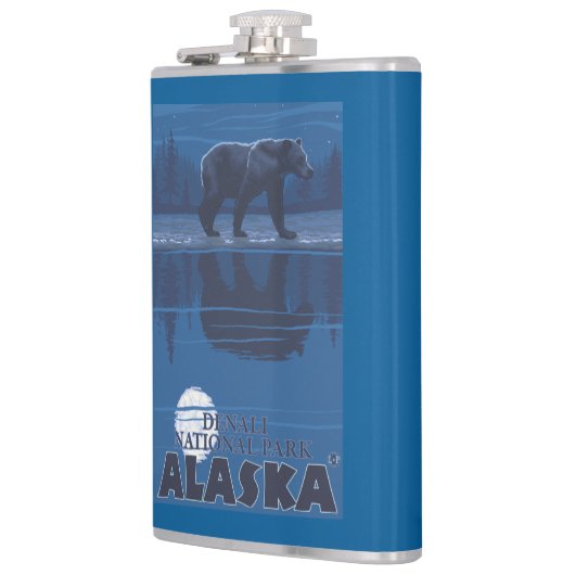 Beer in het Nationaal Park Moonlight - Denali, Ala Heupfles (Links)