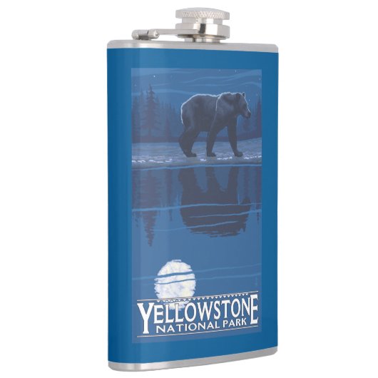 Beer in het Nationaal Park Moonlight - Yellowstone Heupfles (Rechts)