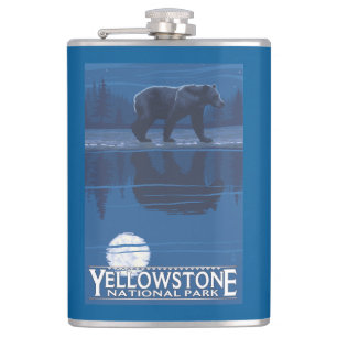 Beer in het Nationaal Park Moonlight - Yellowstone Heupfles