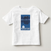 Beer in het Nationaal Park Moonlight - Yellowstone Kinder Shirts (Voorkant)