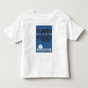 Beer in het Nationaal Park Moonlight - Yellowstone Kinder Shirts
