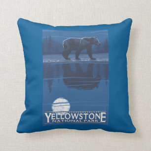 Beer in het Nationaal Park Moonlight - Yellowstone Kussen