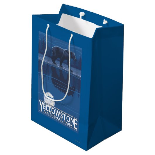 Beer in het Nationaal Park Moonlight - Yellowstone Medium Cadeauzakje (Achterkant Gekanteld)