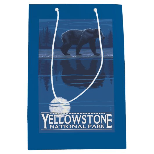 Beer in het Nationaal Park Moonlight - Yellowstone Medium Cadeauzakje (Voorkant)
