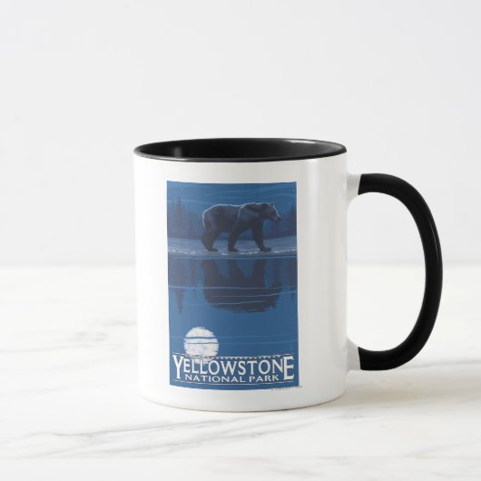 Beer in het Nationaal Park Moonlight - Yellowstone Mok (Rechts)