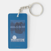 Beer in het Nationaal Park Moonlight - Yellowstone Sleutelhanger (achterkant)