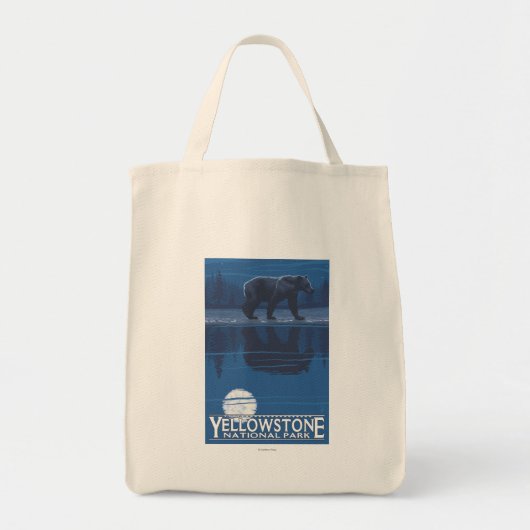 Beer in het Nationaal Park Moonlight - Yellowstone Tote Bag (Voorkant)