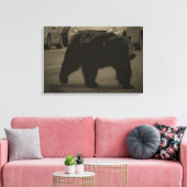 Beer in het nationale wegenpark WY Canvas Afdruk (Insitu (Woonkamer))