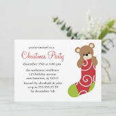 Beer in het opslaan van kerstfeestuitnodigingen kaart (Staand voorkant)