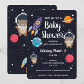 Beer in het ruimteschip Baby shower Kaart (Voorkant / Achterkant)