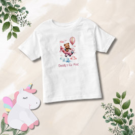 Beer in het vliegtuig Daddy's Co-Pilot Girl Gift Kinder Shirts
