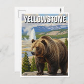 Beer in het Yellowstone National Park Souvenir Briefkaart (Voorkant / Achterkant)