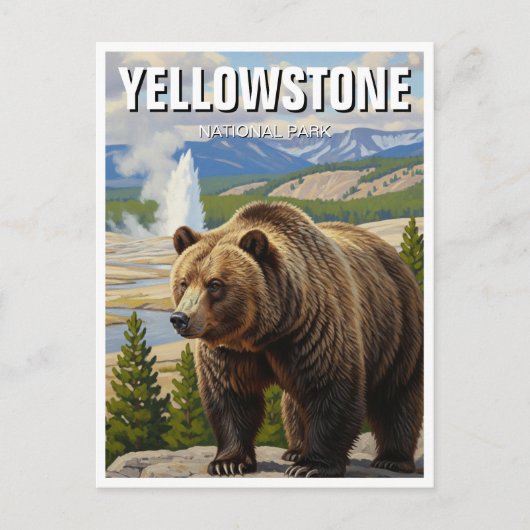 Beer in het Yellowstone National Park Souvenir Briefkaart (Voorkant)