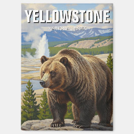 Beer in het Yellowstone National Park Souvenir Magneet
