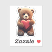 Beer in liefde sticker (Vel)