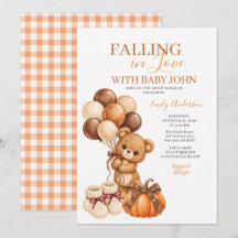 Beer In Love Beerbear Pumpkin Fall Baby Shower