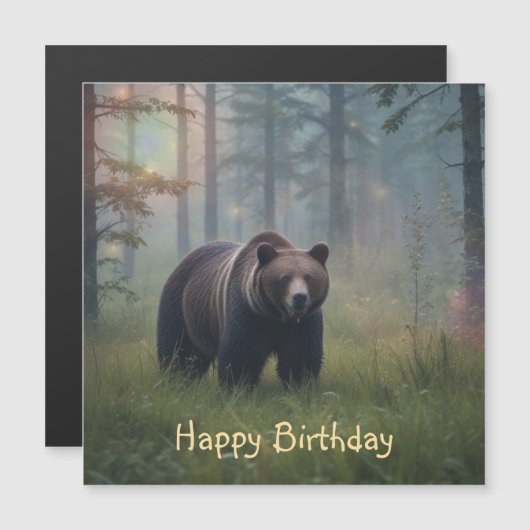 Beer in Magisch Bos (Voorkant / Achterkant)