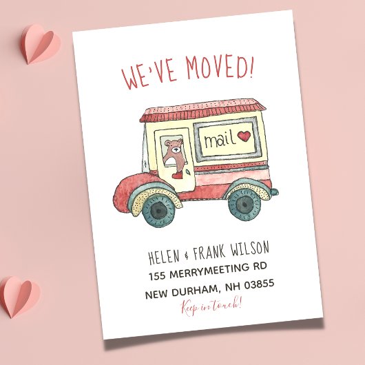 Beer in Mail Truck Nieuw adres Aankondiging