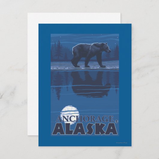 Beer in Moonlight - Anchorage, Alaska Briefkaart (Voorkant / Achterkant)